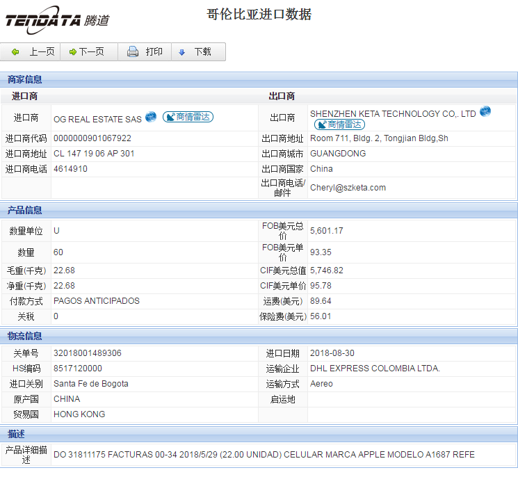 海关数据,进出口数据,进口数据,k8com官网,贸易,哥伦比亚
